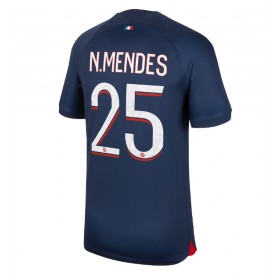 Paris Saint-Germain Nuno Mendes #25 Hemmakläder 2023-24 Kortärmad